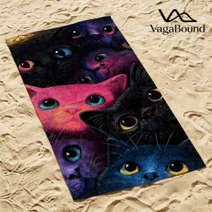 Colorful Cat Collage Quick Drying Beach Towels Ultra Lightweight Fast-drying Super Absorbent It is a must-have item for summer