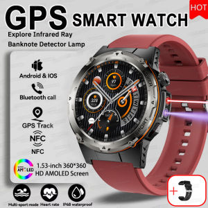 New Military Grade GPS Men Smart Watch 1.39-inch Screen UV Infrared 3ATM Waterproof 500mAh Battery NFC Bluetooth Call Smartwatch