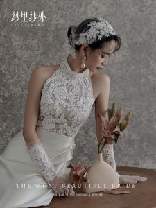 French Style Retro Bridal Lace Decor Hat Yarn Hair Accessories Pearl Elegance More than Classy Love Morning Gowns Headdress Wedding Photography Accessories