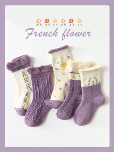 ถุงเท้าเด็กผู้หญิง ถุงเท้าเด็ก ถุงเท้ากลางน่อง ถุงเท้าเด็กผู้หญิงผ้าฝ้ายแท้ ถุงเท้าเด็กฤดูใบไม้ร่วง ถุงเท้าเด็กฤดูหนาว ถุงเท้าเด็กผู้หญิงป้องกันกลิ่น ถุงเท้าเด็กผู้หญิงดูดซับเหงื่อ