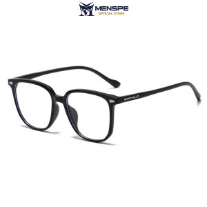 MENSPE TR90 Non-Prescription Glasses Anti Blue Light Flat Mirror Eyewear Can Be Paired With Myopia Gasses Half Frame Design Outdoor Travel Men Trendy