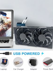 USB interface cooling fan 5V 120MM ABS available for laptops/computers/phones/routers speed 1400. Double split style.1PC