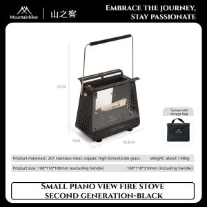 Mountainhiker | MOUNDAINHIKER Stainless Steel Portable Mini Fire Stove Lightweight Outdoor Camping Picnic Small Observation Stove for Firewood