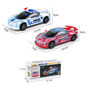 PROTREE Light Electric Car LED Sports Car toys for boy Kid Toy Christmas Automatic Steering Flashing Music