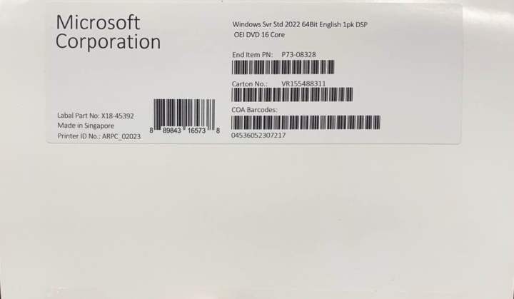 Windows Server Standard 64bit 16 Core OEM 2022 | Lazada.co.th