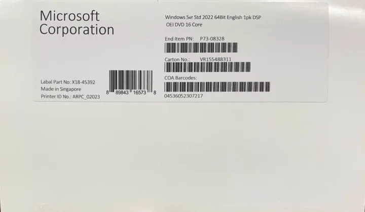 Windows Server Standard 64bit 16 Core OEM 2022 | Lazada.co.th