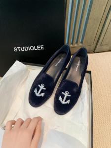 French Exquisite Embroider Gommino Women 2024 Autumn New Arrival Slip-on Velvet Flats Soft Bottom Loafer Shoes Women