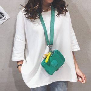 Fashionable New Mini Crossbody Phone Bag for Women Oxford Spinning Material Zipper Closure Pure Color Design Vertical Style