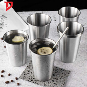 500ml 304 Coffee Cup Stainless Steel Espresso Cup Capsule Coffee Mug Metal Drinking Portable Coffee Cups For Home Indoor Outdoor