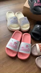 Dép Barbie chữ thêu quai ngang nam nữ quai xé dán nhiều màu sắc_ hỗ trợ đổi size _ kimngansg