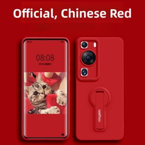 Huawei P60 pro Silicone Case with Lanyard Female Version Simple Design Protective Shell for Huawei Phones Anti-Fall Eco-Friendly