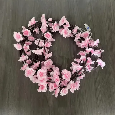 Cherry Blossom 96 Led USB Tree Branch Rattan Lights 8 Modes Colorful String Lamp Valentine Christmas Wedding Bedroom Decoration