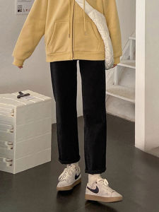 กางเกงยีนส์ทรงตรงเอวสูงสำหรับผู้หญิงไซส์ใหญ่ ทรงเข้ารูป ทรงกระบอก ทรงลำลอง ฤดูใบไม้ผลิและฤดูร้อน 2024