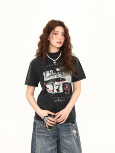 WILDAZI | Retro Washed Out Loose Fit T-Shirt