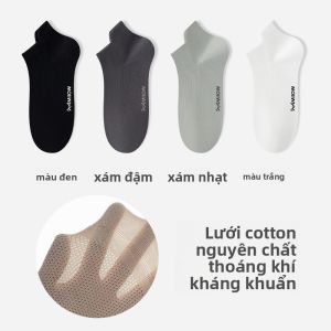 Tất nam MiiOW cotton thoáng khí chống trượt lụa băng