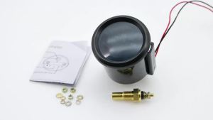 RYSJM | Smoke Lens 50-150℃ 52MM Oil Temperature Gauge with Temp Sensor 1/8NPT White LED Car Gauge for Universal Petrol Racing Car Meter