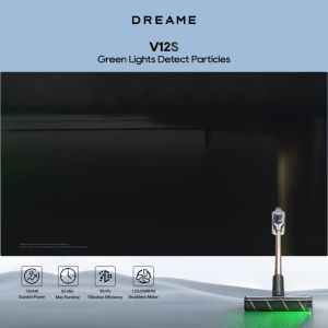 Dreame V12S Cordless Vacuum Green Light Detection