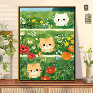 TOPTOY | Acrylic Paint By Numbers Spring Hello Kitty Oil Painting Package Art Picture For Bedroom Wall Adults Hand Painted Unique Gift