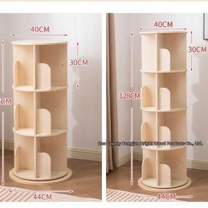 360° Rotating Bookshelf Simple Design Student Household Children Storage