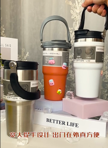 (SG STOCK) 304 Stainless Steel Tumbler Handheld Flask Thermos Bottle Insulated Vacuum Tumbler Hot &Cold Thermos Cup Mug