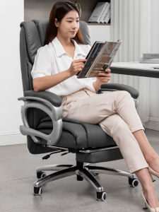 Executive Chair Office Leather Computer Chair Comfortable Sitting Office Seating Leisure Massage Reclining Plaid Office Chair