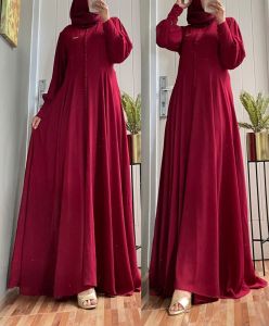 dress cantik kancing seribu