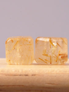 สร้อยข้อมือคริสตัลธรรมชาติ Dream Print Natural Crystal Sugar Cube DIY Bracelet Accessories Yellow Crystal White Crystal