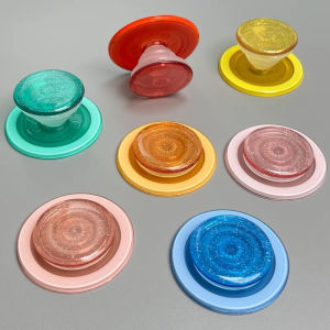 Detachable Bubble Sparkle Pure Color Magnetic Absorption Phone Stand BITCED Simple Style ABS Plastic Universal Mobile Phone Holder