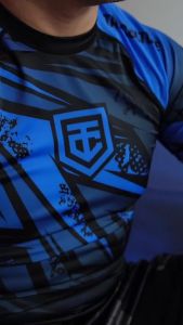 TC Comp Version 2 Short Sleeve Blue Rash Guard