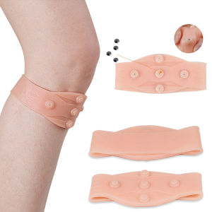`2ชิ้นสายรัดเข่าแม่เหล็กบำบัดลดอาการเจ็บเข่าพยูงเดินป่าบาสเกตบอลวิ่งเทนนิสเอ็นอักเสบวอลเลย์บอลและ Squats`
