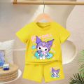 SETELAN KUROMI ANAK PEREMPUAN 2-9 TAHUN/ BAJU SETELAN ANAK CEWEK KUROMI TERBARU. 