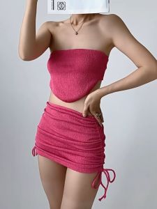 ชุดว่ายน้ําบิกินี่ เซ็กซี่ สไตล์เกาหลี สําหรับผู้หญิง 3 ชิ้น สำหรับผู้หญิง 51005