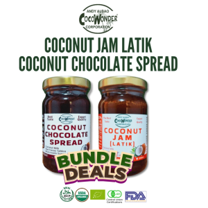 CocoWonder Bundle Deals Pure Coconut Jam Latik + Coconut Chocolate Spread 250G