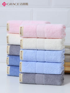 Grace Towels 10 Pieces Pure Cotton Face Washing Bath For Home Adult Cotton for Men and Women Soft Absorbent Face Towel Wholesale