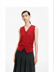 Machine Washable Merino Wool V-Neck Sleeveless Vest