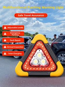 GUOQI | Tam Giác Cảnh Báo LED Năng Lượng Mặt Trời có Đèn Nhấp Nháy