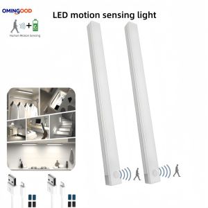 Rechargeable LED Motion Sensing Lights Indoor Cabinets Bar Lighting Corridor Lighting Easy Magnetic Installation