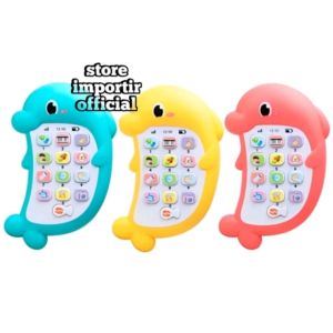 Mainan Anak Telephone Musik Dolphin 069 4 Free Baterai | Mainan Anak Edukasi Bayi Smart Cell Phone Montessori | Mainan Anak Dolphin Smart Cell Phone Telephone Musik Anak Murah Menggunakan Baterai Edukasi Hewan Laut Ikan Lumba Lumba Musik
