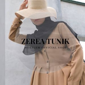 Zerea Tunik - long tunik rayon twiil atasan wanita premium kekinian tunik wanita terbaru full kancing