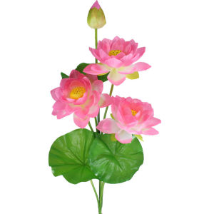 7 Bloom Artificial Lotus Flowers Silk Water Lily Flower Home Temple Decor