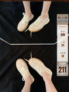 Studiolee Selection 2024 New Womens Casual Breathable round Toe Sport Shoes Versatile Deqin Flat Heel Cross Buckle Korean Style