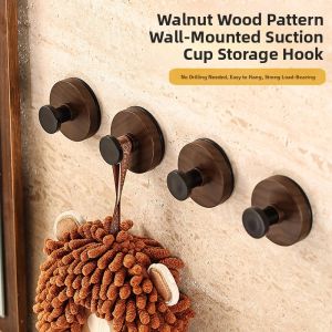 UBT | Walnut Wood Texture Suction Cup Knob Hook
