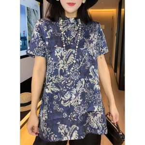 QINGNAER | Fashion Chinese Style Retro Short Sleeve Top
