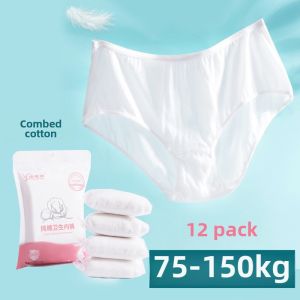 Plus Size Pregnant Womens Antibacterial Disposable Underwear Summer 100.00 Kg-150.00 kg Maternity Confinement Pure Cotton Pregnancy Preparation plus Size Menstrual Panties