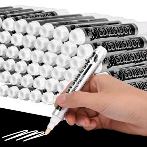 3Pcs Black White Marker Pens Oily Waterproof White Gel Pen DIY Graffiti Sketching Marker School Supplies