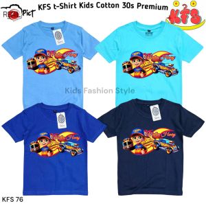 KFS 76 Baju Kaos Hotwheels Anak Laki-laki Perempuan Katun 30s