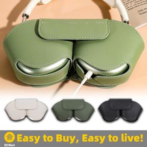 PU Earphone Bag Anti Scratch Protective Cover Pouch for Airpods Max Headset Shockproof Anti-drop PU Leather Case Cover