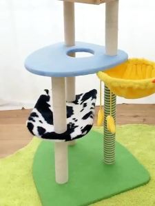 Cat Tree Tower Scratch Post Cat Condo Cat Tree Climbing Cat Tower Cat Climbing Cat Tree Tower Farm Integrated Large Non-Covering Four Seasons Universal Cat Toy Supplies