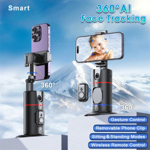 P02 Tự Động Mặt Theo Dõi gậy selfie điện thoại Thông Minh 360 ° Xoay Chủ AI Theo Dõi Video Vlog Sống Gimbal Ổn Định Chân Máy Cho Điện Thoại Di Động