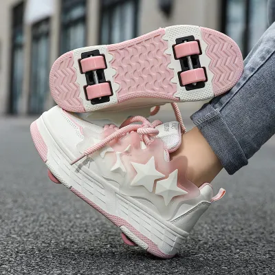 Giày Trượt Bánh Xếp Unisex Cho Trẻ Em Có Thể Tháo Rời